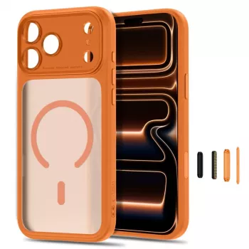 TECH-PROTECT MagPeak MagSafe Case for iPhone 17 Pro Max / 18 Pro Max, Matte Cosmic Orange