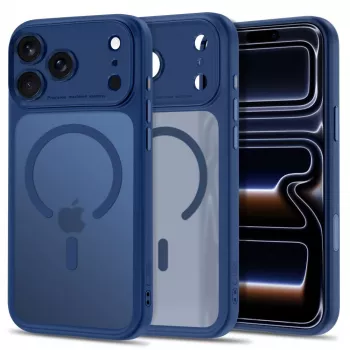 TECH-PROTECT MagPeak MagSafe Case for iPhone 17 Pro / 18 Pro - Matte Deep Blue