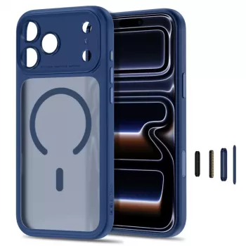 TECH-PROTECT MagPeak MagSafe Case for iPhone 17 Pro / 18 Pro - Matte Deep Blue