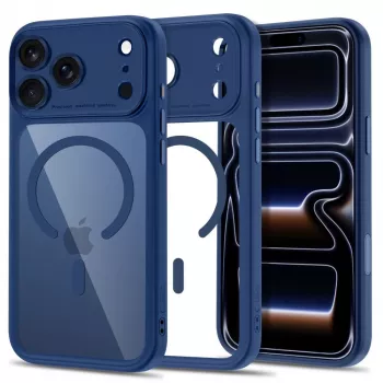 TECH-PROTECT MagPeak MagSafe Clear Case for iPhone 17 Pro Max / 18 Pro Max – Deep Blue