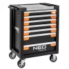 NEO TOOLS radni ormar s 7 ladica PRO 84-220 | nosivost 280 kg, ladice na kugličnim ležajevima, crveno-crni