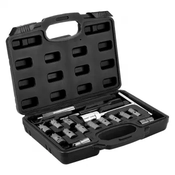 NEO TOOLS 11-885 set rezača za čišćenje sjedišta injektora, 17 komada, za dizelske motore