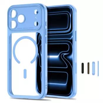 TECH-PROTECT MagPeak MagSafe Clear Case for iPhone 17 Pro Max / 18 Pro Max - Light Blue