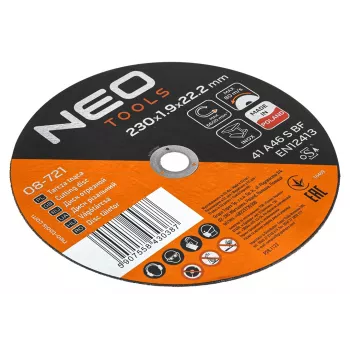 NEO TOOLS rezna ploča za metal/INOX 230 x 1,9 x 22,2 mm, 41 A46-S-BF, 25 komada
