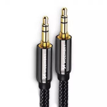 Wozinsky univerzalni 3,5-mm AUX audio kabel 2x jack utikač 1,5 m crni