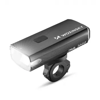 WOZINSKY 3000 lumena USB-C punjiva prednja biciklistička svjetiljka s funkcijom powerbanke - crna
