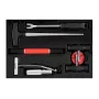 NEO TOOLS TOP-11-819 set od 7 dijelova za uklanjanje vjetrobranskog stakla s 22 m četvrtaste žice, ručkama za žicu, uvlačilicom, šilom, alatom za obloge, držačem žice, plastičnom kutijom