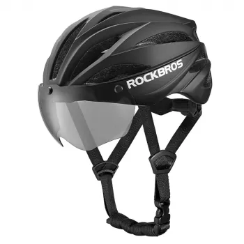 ROBOROCK Rockbros biciklistička kaciga s odvojivim magnetskim vizirom, UV400 zaštita, 22 ventilacijska otvora, podesivi kotačić, unisex mat crno-smeđa