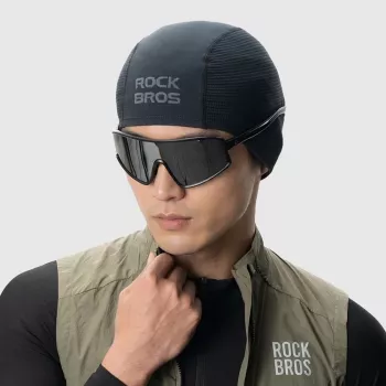Rockbros LF25956 bešavna pletena biciklistička kapa - crna