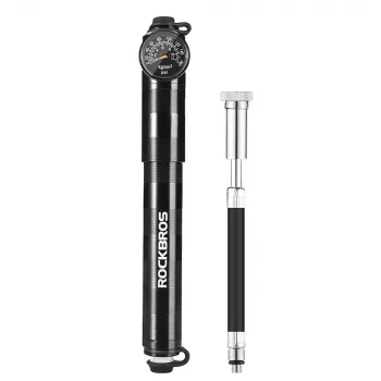ROCKBROS HQ-67A-L03 BK mini biciklistička pumpa s manometrom - crna