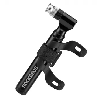 ROCKBROS JG-PB-11 biciklistički set za popravak s mini pumpom 120-PSI, višenamjenskim alatom 16-u-1, zakrpama bez ljepila, polugama za gume, torbicom za pohranu - crni