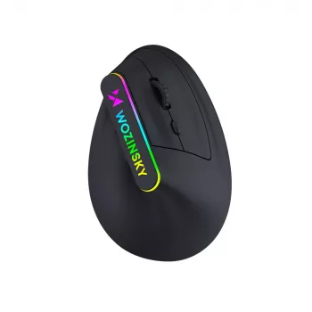 WOZINSKY WMG-1164 bežični vertikalni ergonomski gaming miš 3600 DPI RGB crni