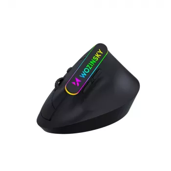 WOZINSKY WMG-1164 bežični vertikalni ergonomski gaming miš 3600 DPI RGB crni