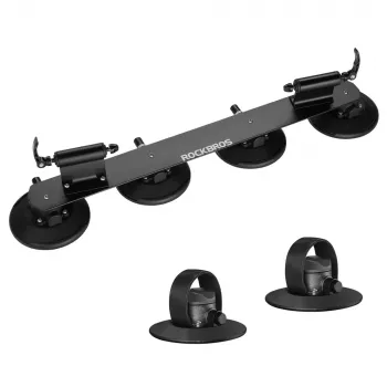 ROCKBROS XP1002 nosač za krov s usisnim čašama za 2 bicikla - crni