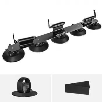 ROCKBROS XP1003 krovni nosač za bicikle s usisnom čašom za 3 bicikla, crni