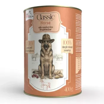 SYTA MICHA Classic Mono konj s malinama i čičokom - mokra hrana za pse - 400g