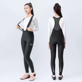 ROCKBROS Women's Cycling Bib Shorts YDCK005 TVI with Padding, Black, Size L