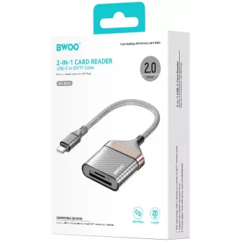 BWOO USB-C 2-in-1 SD/TF Card Reader (BO-BZ64)