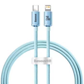 Baseus Crystal Shine USB-C na Lightning kabel 20W, 1,2m, plavi