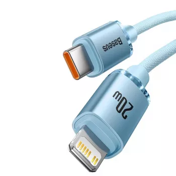 Baseus Crystal Shine USB-C na Lightning kabel 20W, 1,2m, plavi