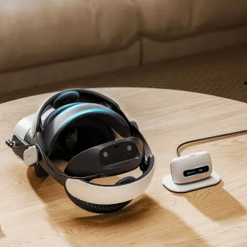 BOBOVR M3 Pro+ baterijski remen za glavu s baterijom 6500 mAh i stanicom za punjenje za Meta Quest 3/3S - bijeli