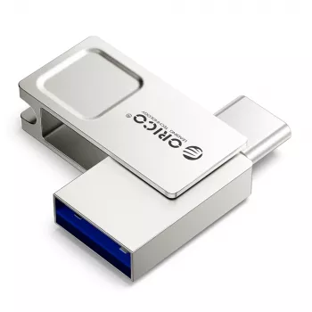 ORICO U301 128GB dualni USB-A/USB-C flash pogon USB 3.2 Gen 1 srebrni