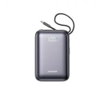 JOYROOM JR-PBF29 20000mAh 22,5W powerbank s digitalnim zaslonom i ugrađenim dual-Type-C kabelima - crni