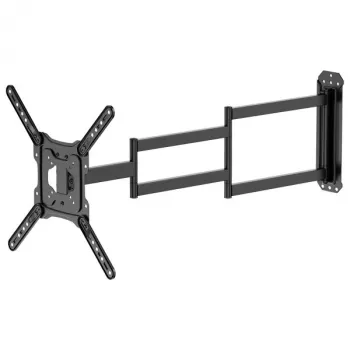 Brateck LPA84-445XL zidni nosač za TV/monitor s punom pokretljivošću za zaslone 37-80 inch, nosivost 50kg, VESA do 600x400, dvostruki zakretni krak, mat crni