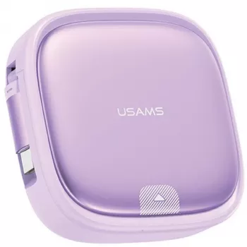 USAMS smotivi 3-u-1 kabel za punjenje s kutijom za odlaganje USB-A na USB-C/Lightning/Micro USB 60W ljubičasti SJ650USB03 (US-SJ650)