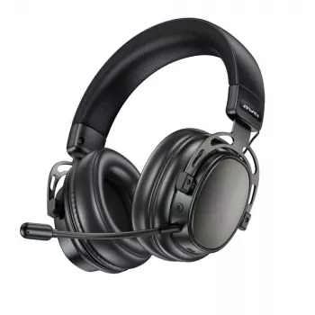 AWEI AT36 Wireless Over-Ear Headphones with Microphone, Bluetooth 5.4, Black