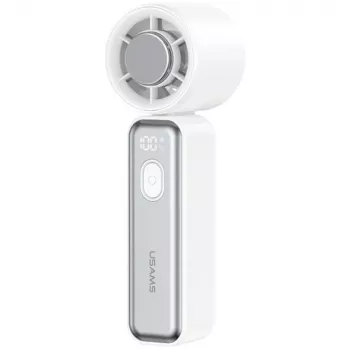 USAMS Ice-Cooling digitalni prijenosni ventilator velike brzine 2000mAh, bijeli