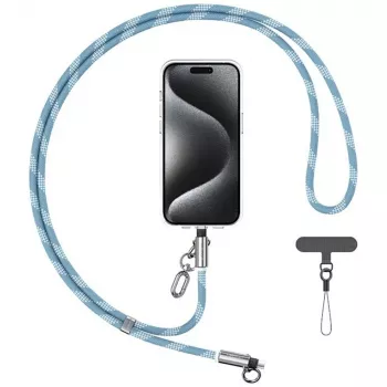 USAMS SJ746 30W USB-C na Lightning kabel za punjenje s trakom za mobitel 1,2 m plavi