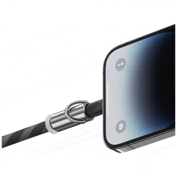 USAMS SJ746 30W USB-C na Lightning kabel za punjenje s trakom za mobitel 1,2 m plavi