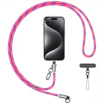 USAMS SJ746 30W USB-C na Lightning kabel za punjenje s trakom 1,2 m roza