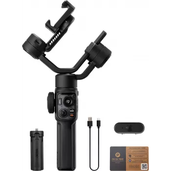 Zhiyun C030124ABR1 stabilizator gimbala za pametni telefon 3 osi s ugrađenim dopunskim svjetlom, Bluetooth 5.0, 2600mAh baterija, do 25h rada, podržava pametne telefone 50-90mm, crni