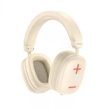 AWEI AT6 bežične Bluetooth slušalice s mikrofonom, bež/off-white, sklopive, 40mm zvučnici, USB-C, 12 sati reprodukcije