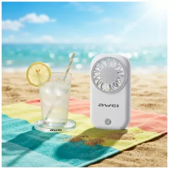 AWEI F57 Handheld Fan, White