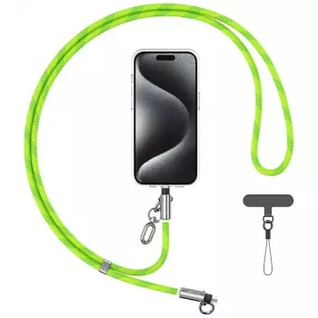 USAMS SJ746 30W USB-C na Lightning kabel za punjenje s remenom za nošenje 1,2 m zeleni
