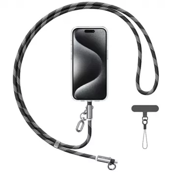 USAMS SJ746 30W USB-C na Lightning kabel za punjenje s lančićem za mobitel 1,2 m crni