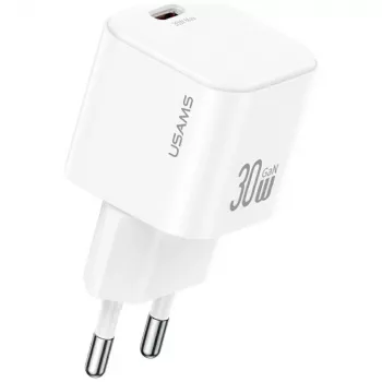 USAMS JO Series CC262 30W GaN USB-C napajanje s 1m USB-C kabelom - bijeli