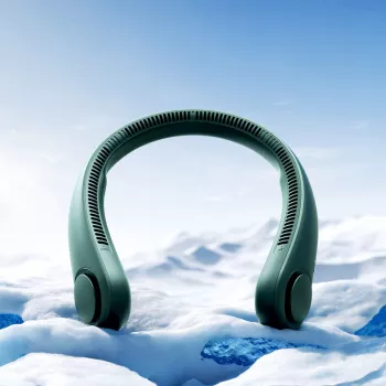 JISULIFE ventilator za vrat Life3 - prijenosni bežični USB ventilator bez lopatica na punjenje, zeleni