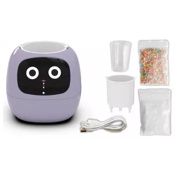 PLANTSIO IVY pametni unutarnji vrt, ljubičasti, hidroponski sustav sa 6 podova, 23W Full-Spectrum LED, 1,5L spremnik za vodu, automatska rasvjeta, touchpanel