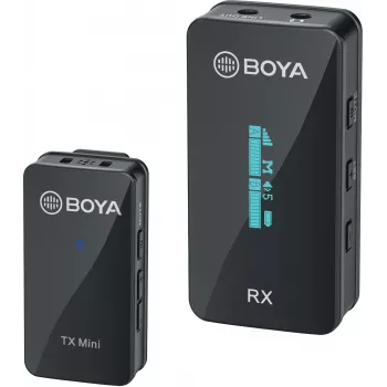 BOYA BY-XM6-S1 Mini 2,4 GHz bežični mikrofonski sustav s lavalier mikrofonom, OLED prijamnik, domet 100 m