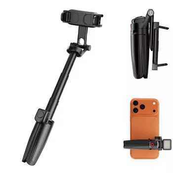 ULANZI Mini selfie stick stativ s Bluetooth daljinskim upravljačem za pametne telefone, crni