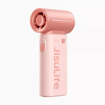 JISULIFE Life9 ručni ventilator 3600mAh USB-C prijenosni sklopivi stolni ventilator - ružičasti