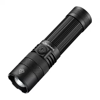 SUPERFIRE F1-S punjiva LED svjetiljka 1500 lumena s teleskopskim zoomom, 5 načina, IP44, crna