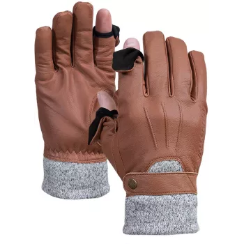 Vallerret 20UBX-BR-XL Professional Winter Photography Gloves, Brown, XL