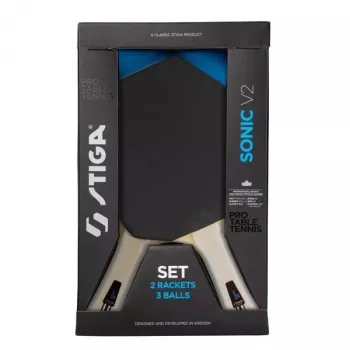 STIGA Sonic V2 hobby set za stolni tenis – 2 reketa, 3 loptice, mrežica i stupovi