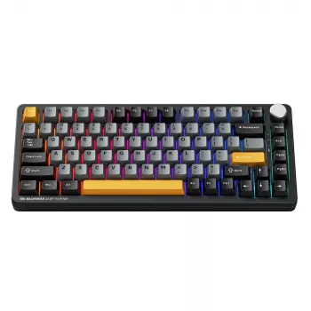 MACHENIKE K600-B82W tri-mode bežična mehanička gaming tipkovnica, 75% 82 tipke, Gateron Silver switchevi, Per-Key RGB, PBT keycaps, hot-swappable, crna