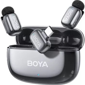 BOYA mini 2-02 Space Gray Dual-Channel Shotgun Condenser Microphone